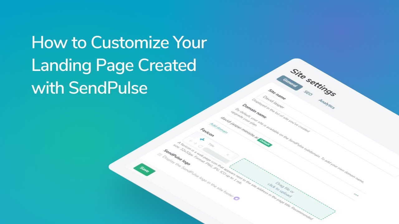 How to Customize Your Landing Page Created with SendPulse