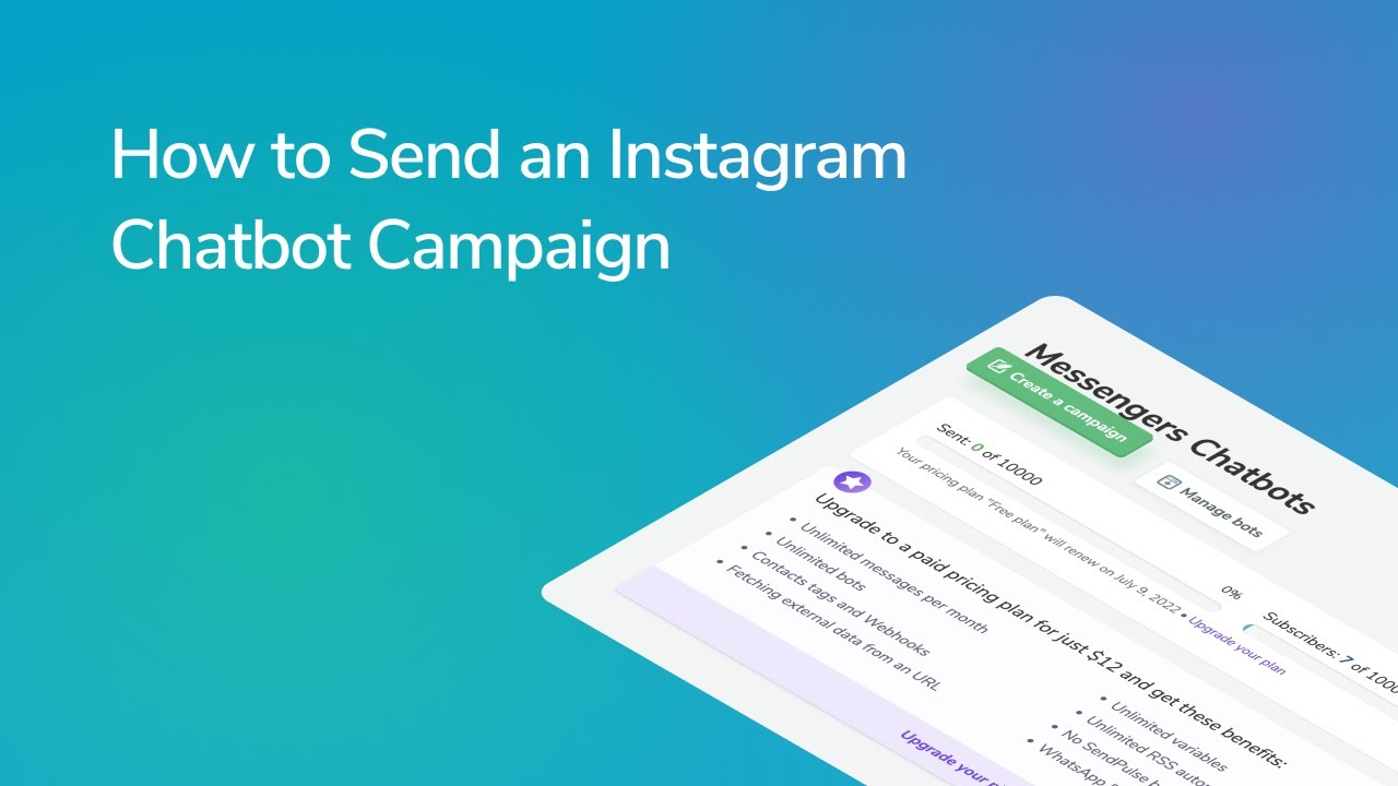 How to Send an Instagram Chatbot Campaign | Free Chatbot Builder