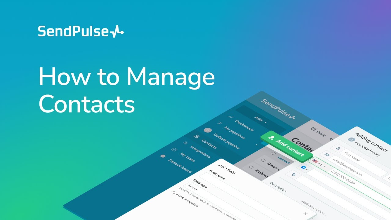How to Manage Contacts | SendPulse CRM