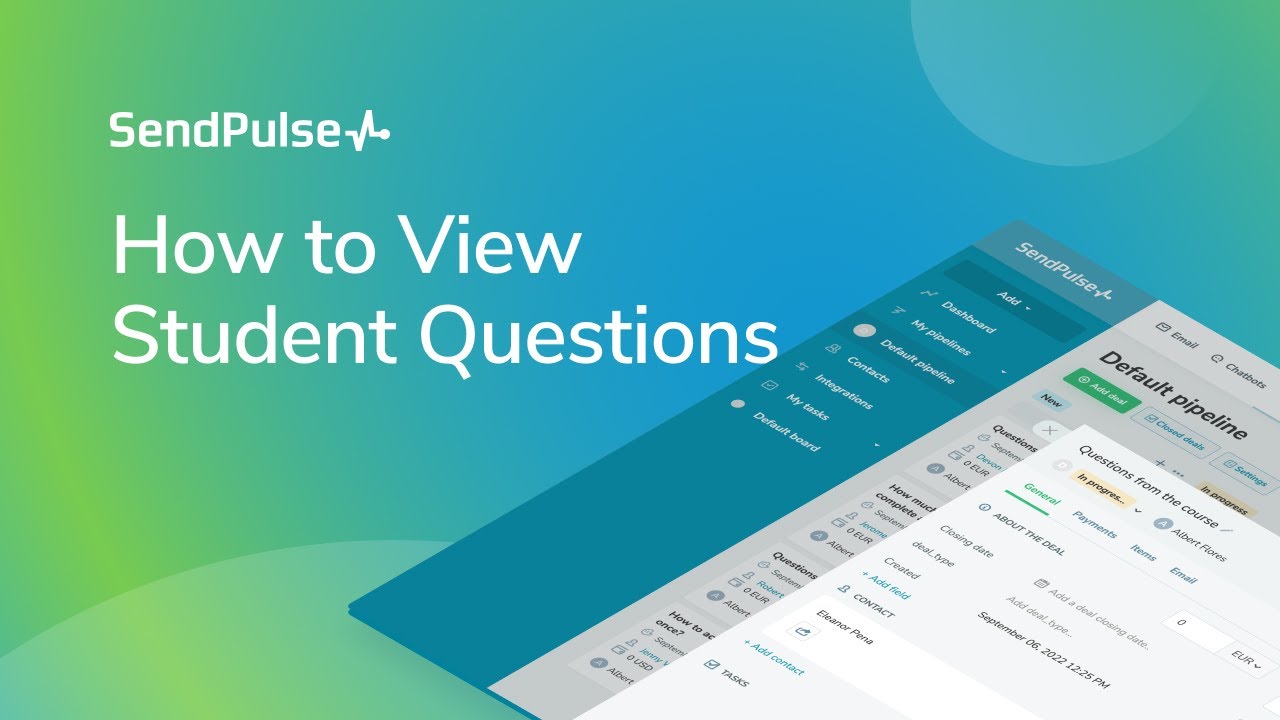 How to View Student Questions | Online Course Creator from SendPulse