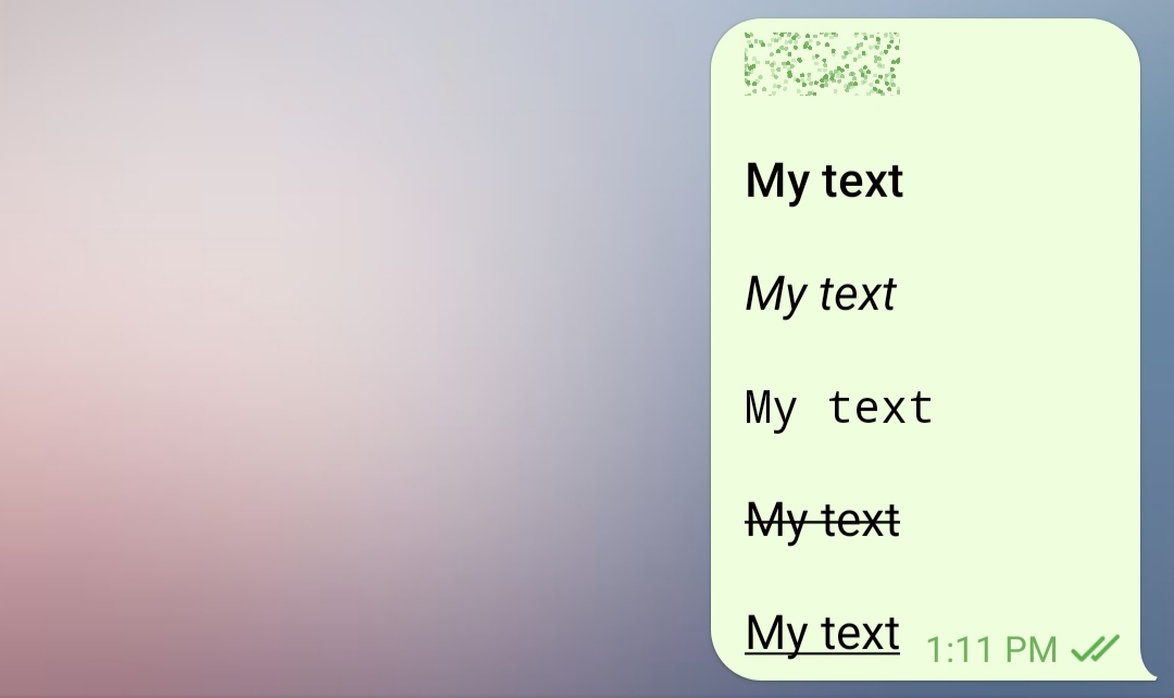Telegram font styles