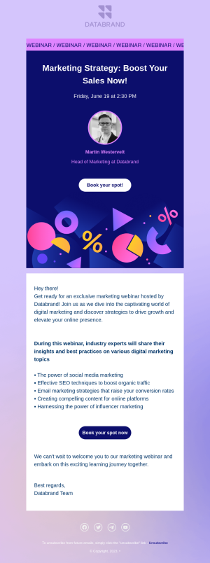 Business free email template